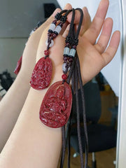 Wisdom and Blessings·Manjusri Bodhisattva Cinnabar Pendant